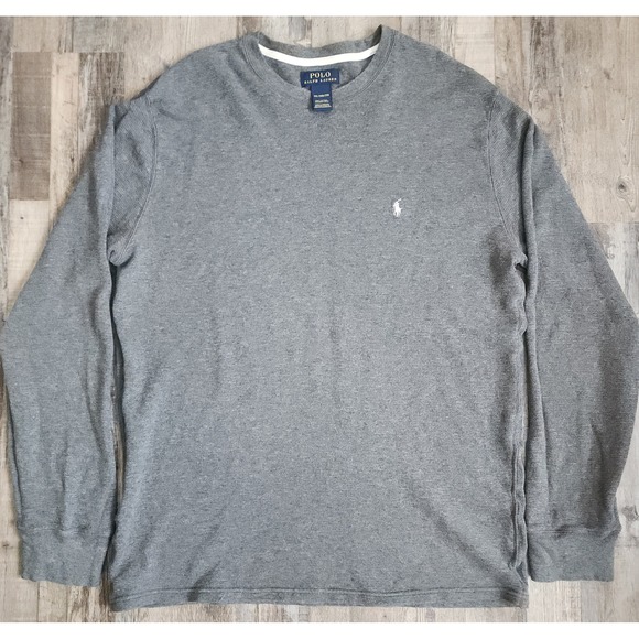 Polo Ralph Lauren Other - Polo Ralph Lauren Thermal Shirt Mens 2XL Gray Waffle Knit Long Sleeve Pony Logo